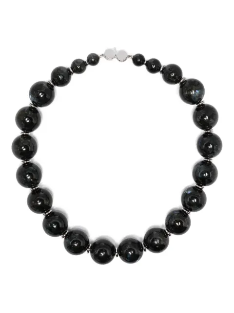 Tom Wood larvikite bead necklace Silver 101478TW