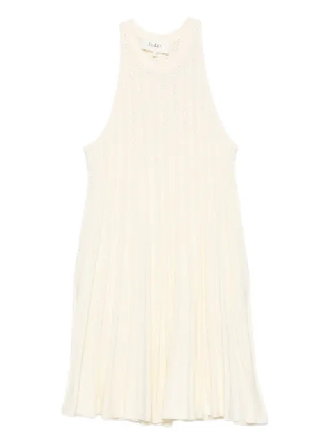 Ba&Sh Sinnta pleated eyelet dress Neutrals 1H25SINN