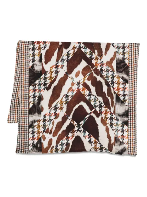 Pierre-Louis Mascia houndstooth silk scarf Brown ALOEWON065X190D
