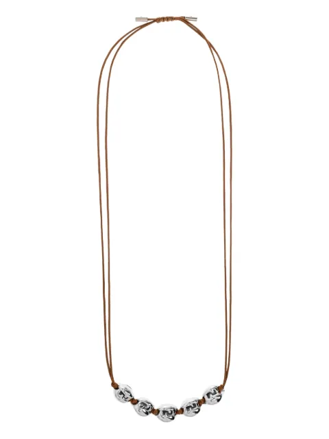 FENDI oval-shape cord necklace Brown 7AJ965AMTZ