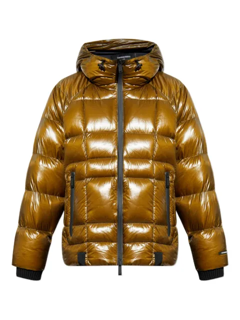DSQUARED2 logo-patch bomber jacket Gold S74AM1611D35315