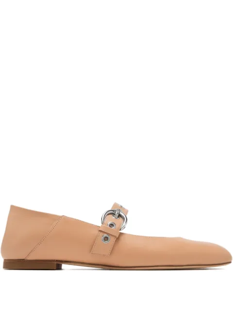 Stuart Weitzman buckle-strap eyelet ballet flats Neutrals SL508