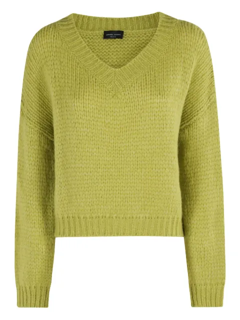 Roberto Collina V-neck knitted sweater Green 253F47002