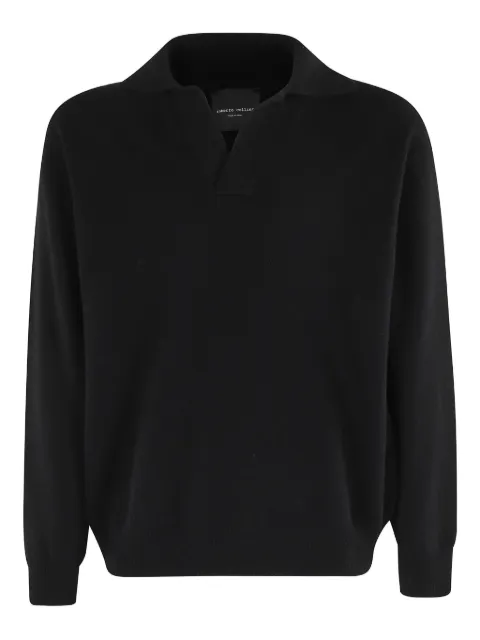 Roberto Collina V-neck sweater Black 253M37404