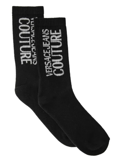 Versace Jeans Couture logo-print socks Black 79HA0J03