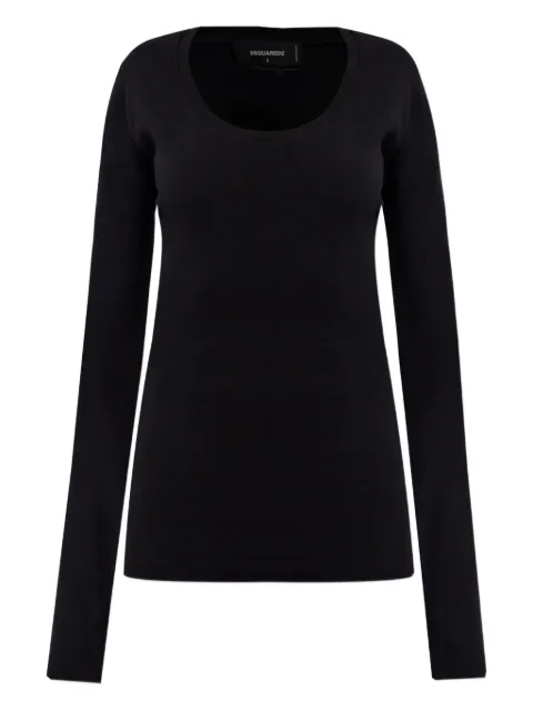 DSQUARED2 round-neck long-sleeve top Black S75GD0484D20021