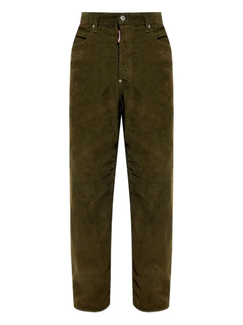 DSQUARED2 corduroy straight-leg trousers Green S74LB1783S53162