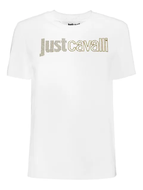 Just Cavalli embellished-logo T-shirt White 79PAHE23CJ110