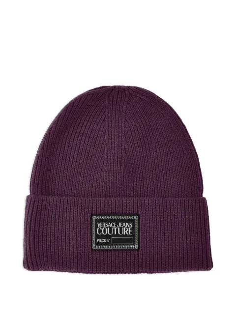 Versace Jeans Couture ribbed beanie Purple 79HAZK50ZG396