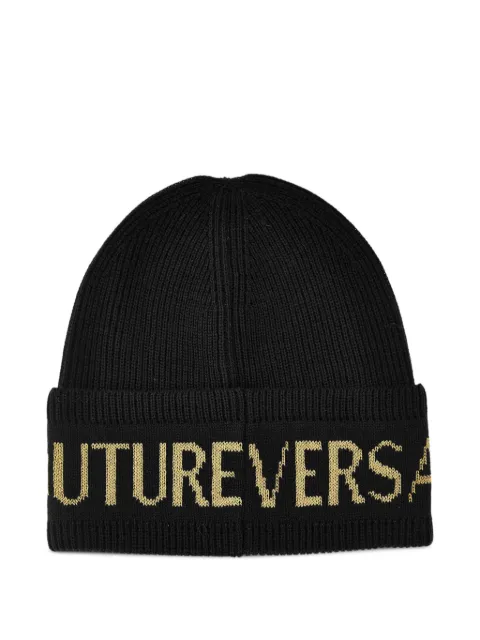 Versace Jeans Couture logo-detail beanie Black 79HAZK40ZG400