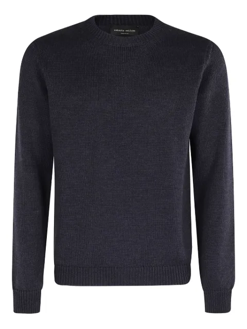 Roberto Collina ribbed crew-neck sweater Blue 253M02001097