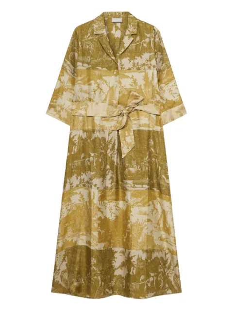 Pierre-Louis Mascia Aloe silk maxi dress Yellow ALOESAB11899SE