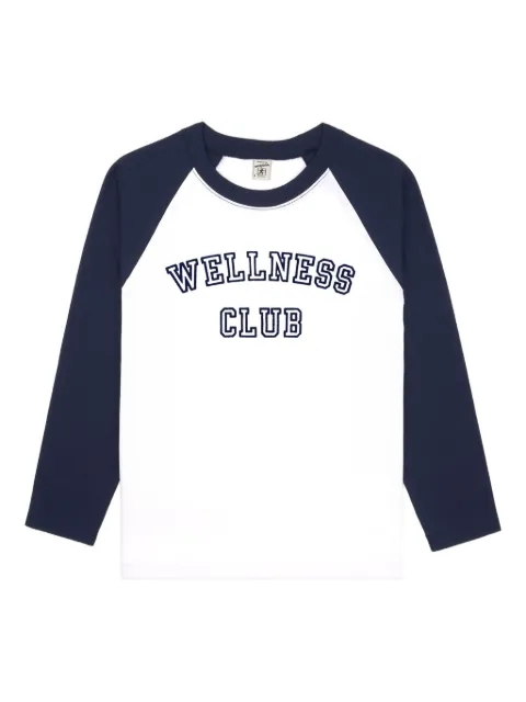 Sporty & Rich Wellness Club three-quarter-sleeve top Blue TO046620010