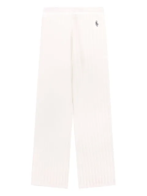 Sporty & Rich ribbed trousers White PO049620305