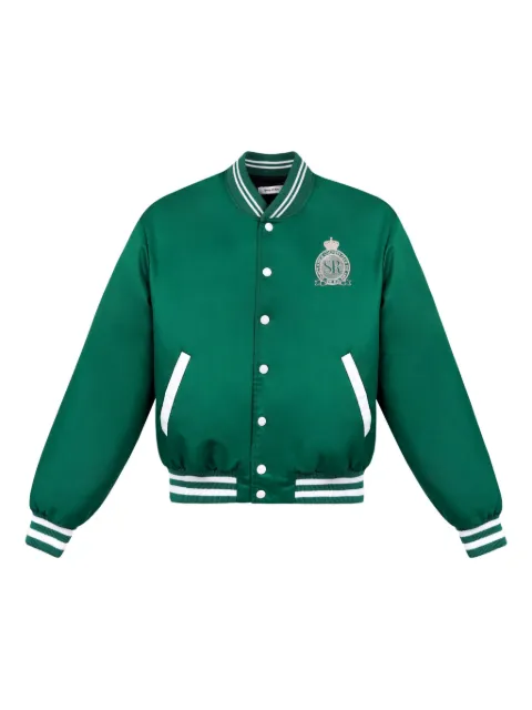 Sporty & Rich embroidered satin bomber jacket Green OW030620219GR37