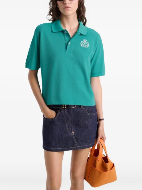 Sporty & Rich H&W embroidered-logo polo shirt Green TO085620241