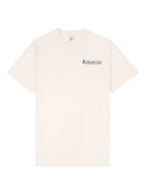 Sporty & Rich Health Club logo T-shirt Neutrals TO043620080CR01