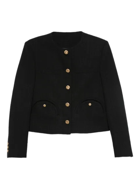 Blazé Milano tweed button-fastening jacket Black JKCCS06MISESSE