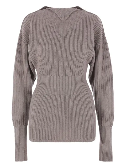 Rick Owens ribbed wool sweater Neutrals RP02E4640KWV08