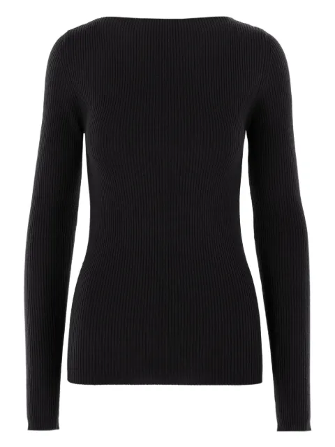 Rick Owens ribbed open-back top Black RP02E4683RIBM09
