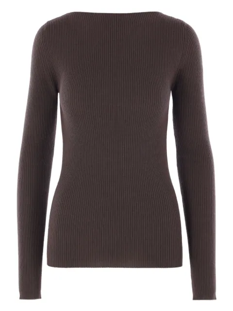 Rick Owens ribbed open-back top Grey RP02E4683RIBM78