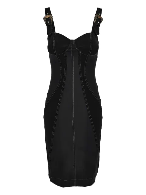 Versace Jeans Couture buckle-embellished seam-detail dress Black 79HAO94MDT037