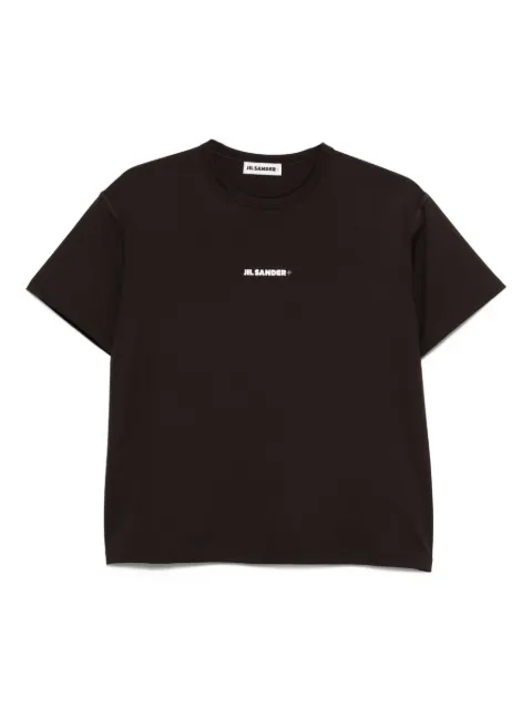 JIL SANDER+ logo-appliqué T-shirt Brown J40GC0149J20033