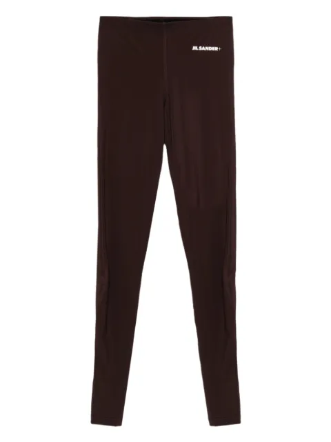 JIL SANDER+ logo-embellished leggings Brown J40KA0270J20031