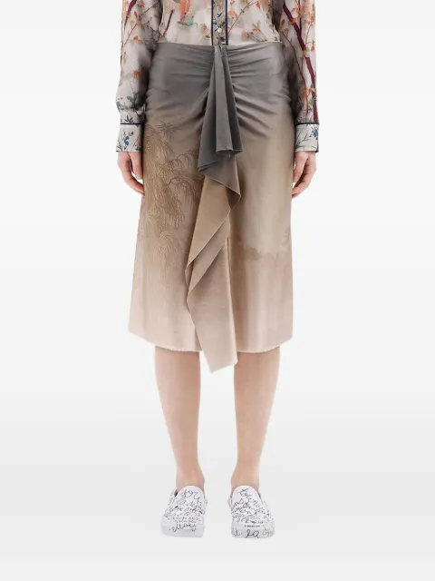 Pierre-Louis Mascia Adastrgum draped silk-blend skirt Neutrals ADASTRGUMSGO11827SE