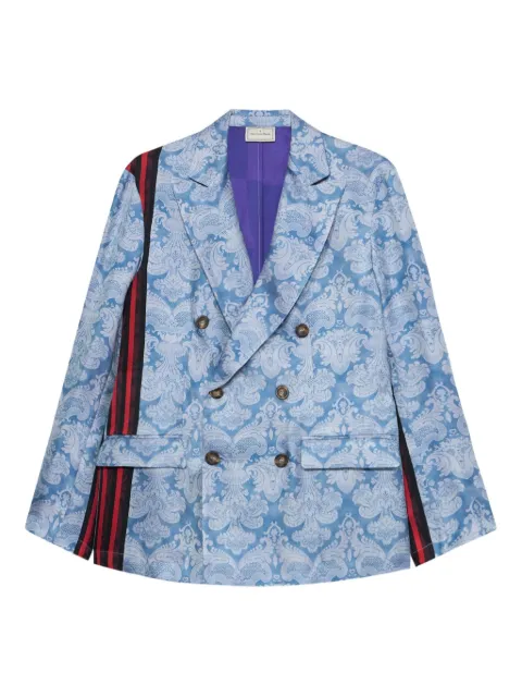 Pierre-Louis Mascia paisley double-breasted jacket Blue FANCYGC12167SE