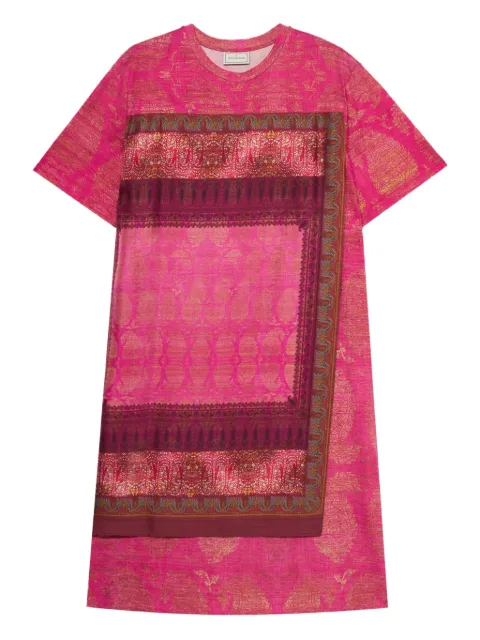 Pierre-Louis Mascia paisley-print T-shirt dress Pink ALOGRETS12462CO