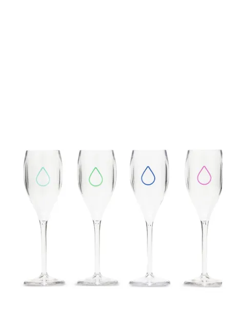 CU I SEEYOU droplet-logo wine glasses White CUBPY001