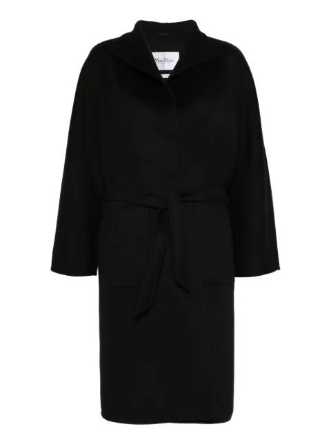 Max Mara belted wrap cashmere coat Black 2521016061600