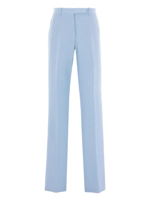 TOM FORD sequin-embellished straight-leg trousers Blue PAW673FAX1629HB245