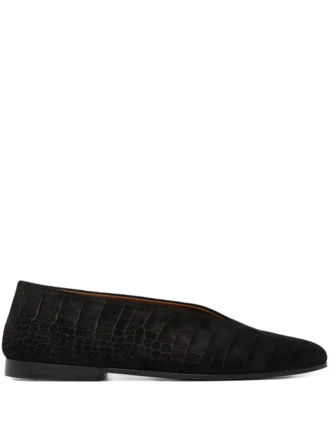 Marsèll Scivolo crocodile-effect ballet flats Black MW8696P042