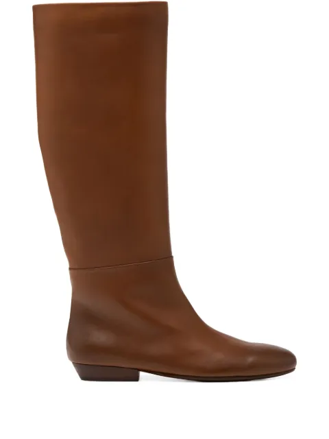 Marsèll leather knee-high boots Brown MW8640P010