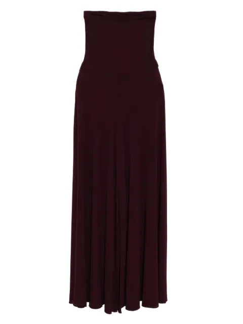 Alaïa jersey bustier jumpsuit Red AA9U0025J050B