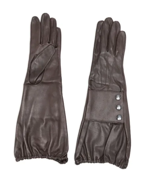 Manokhi leather gloves Brown MANO1003