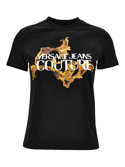 Versace Jeans Couture logo-print T-shirt Black 79HAHE06CJ00E