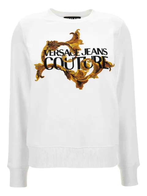 Versace Jeans Couture logo-print sweatshirt White 79HAIE06CF00E