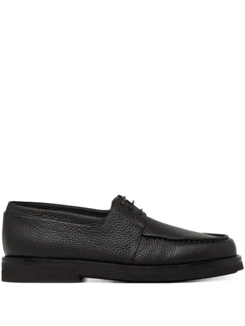 Marsèll pebble-grain leather boat shoes Black MM4859P045