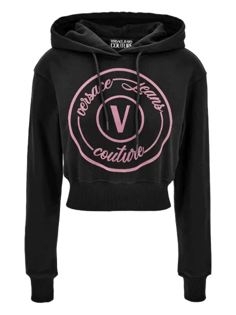 Versace Jeans Couture logo-detail hoodie Black 79HAIE04CF00E