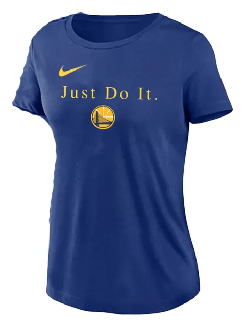 Nike NBA Golden State Warriors "Just Do It" Dri-Fit T-shirt Blue AQ6037
