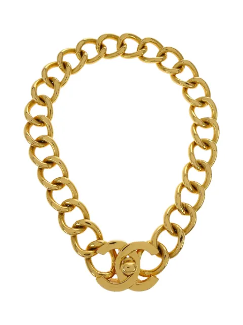 CHANEL Pre-Owned 1996 chain pendant necklace Gold NC185874