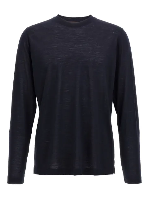 Zanone crew-neck long-sleeves T-shirt Blue 815234ZM232