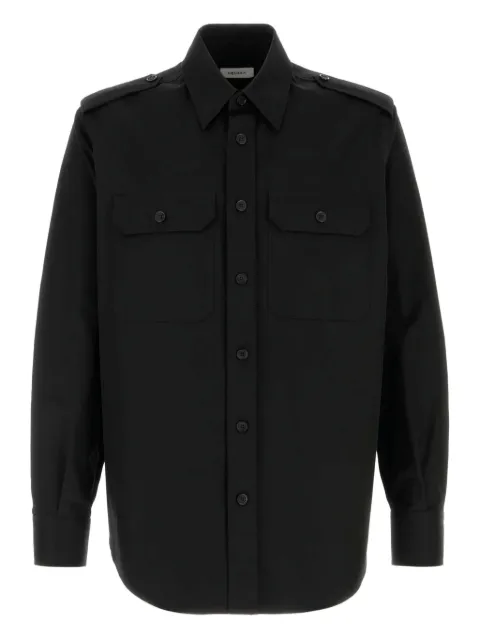Alexander McQueen double-pocket cotton shirt Black 832666QSABY