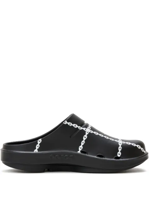 Undercover chain-print flat mules Black UC1D8F01