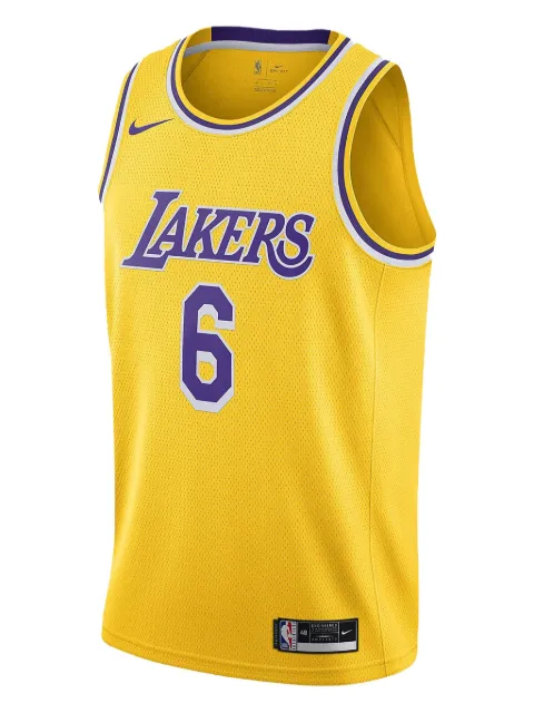 Nike La Lakers Lebron James #6 swingman jersey Yellow CW3669