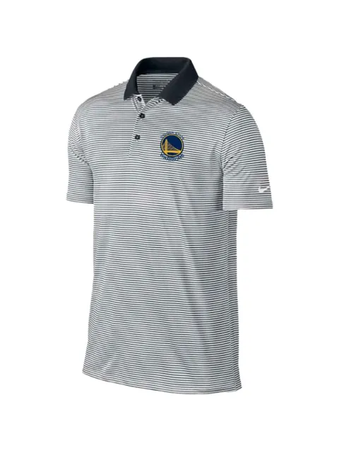 Nike x NBA Golden State Warriors striped polo shirt White GM1001