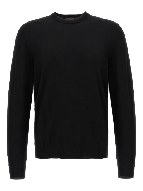 Zanone crew-neck cuffed-sleeve sweater Black 810234Z0290